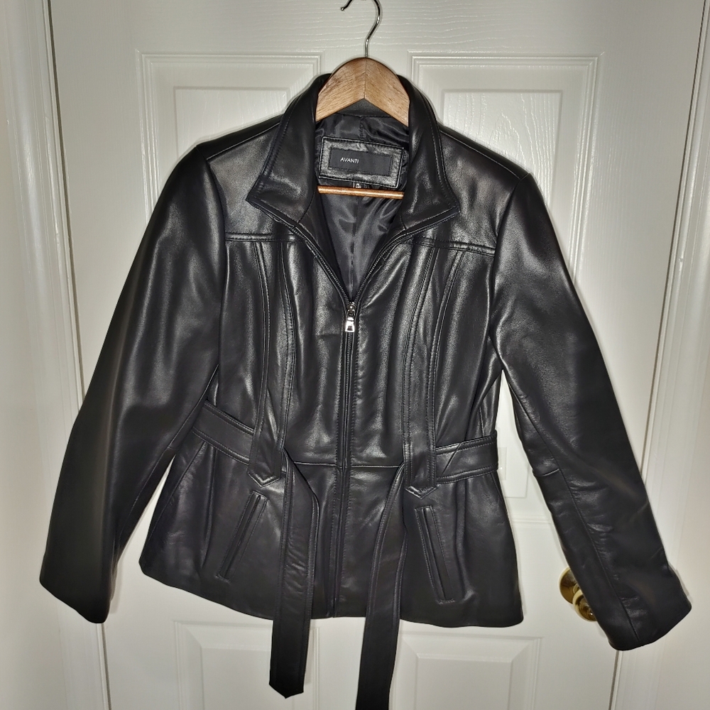 AVANTI Black Leather Jacket
